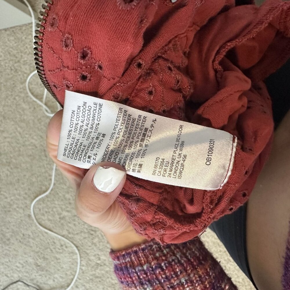 Free People Rust Eyelet Utility Jumpsuit - Picture 8 of 8